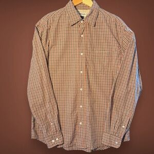 Magellan Outdoors Mens Size LARGE Long Sleeve Button Up Plaid Shirt